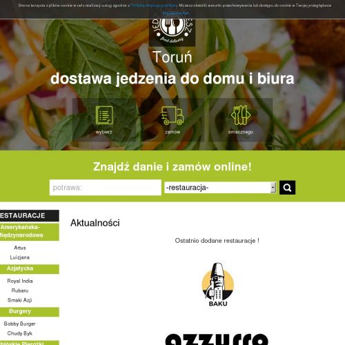 Jedzenie z dowozem w Toruniu
