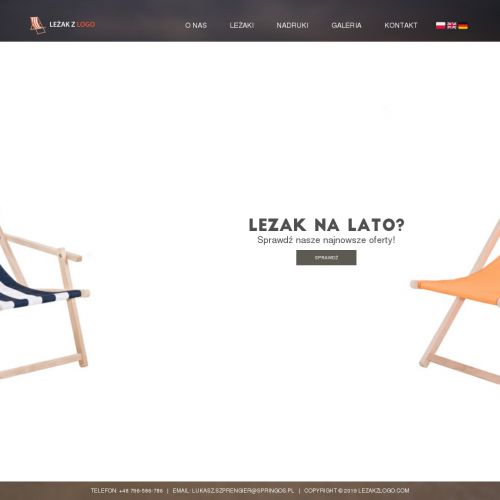 Leżaki reklamowe cena w Krakowie