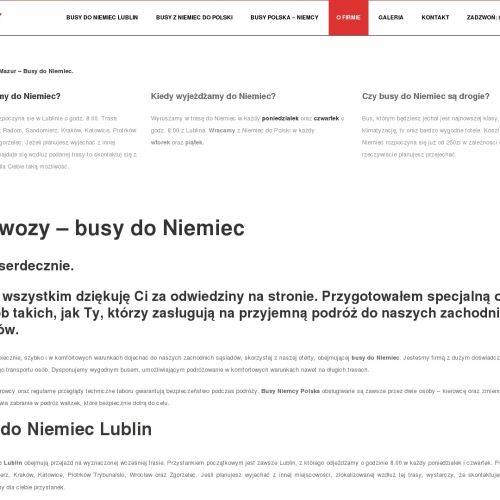 Kraków - przewóz busem do niemiec