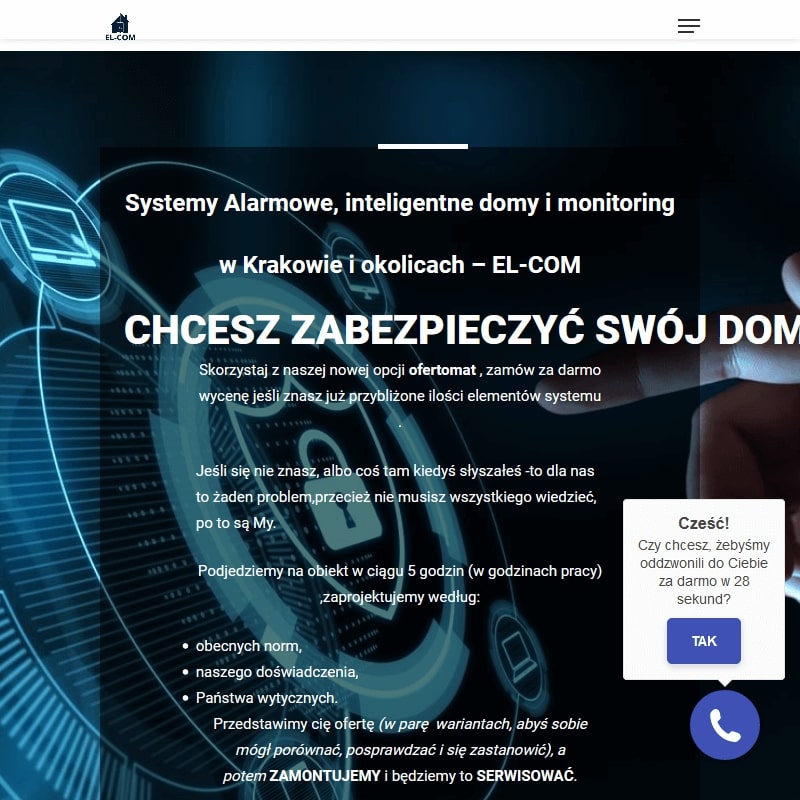 Kraków - firma montująca kamery