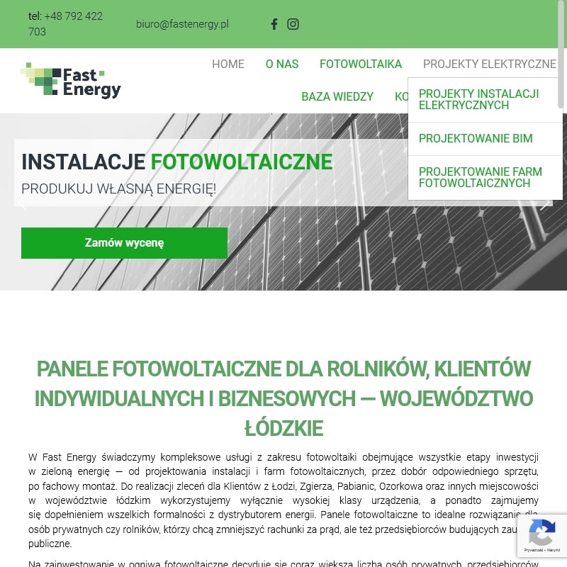 Projektowanie instalacji fotowoltaicznych - łódź