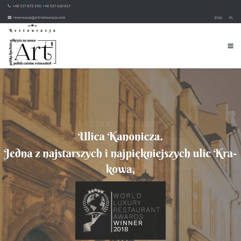 Art restauracja Kraków