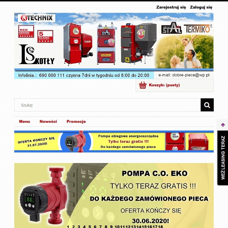 Piec z podajnikiem ekogroszek