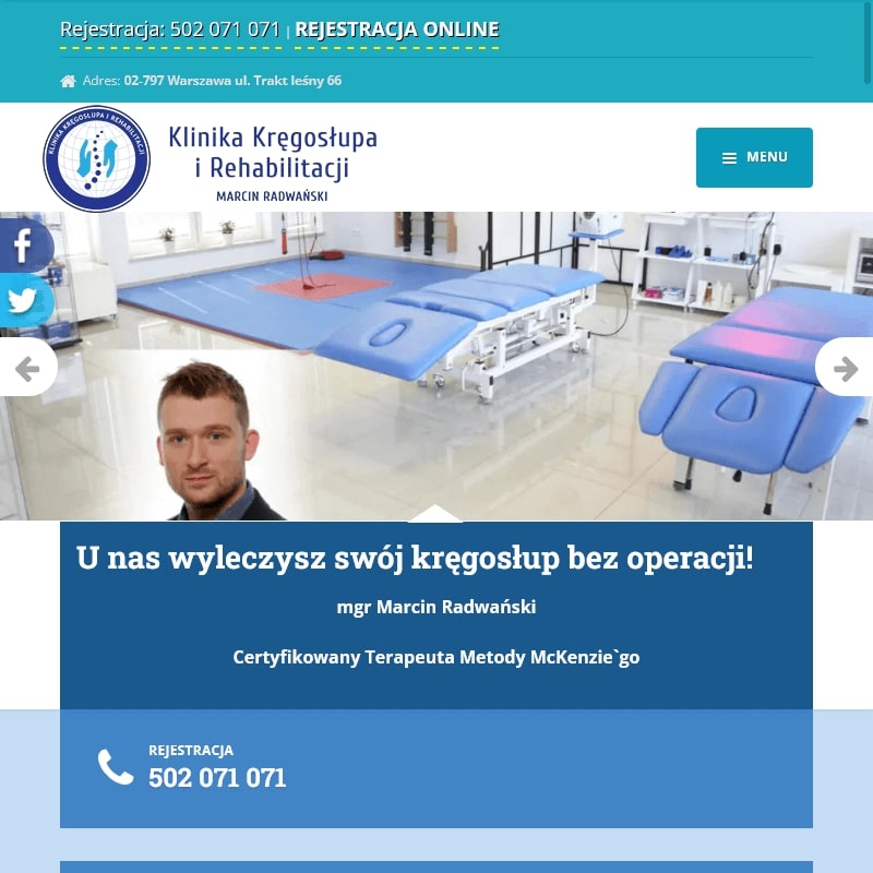 Masaż leczniczy kręgosłupa - Warszawa