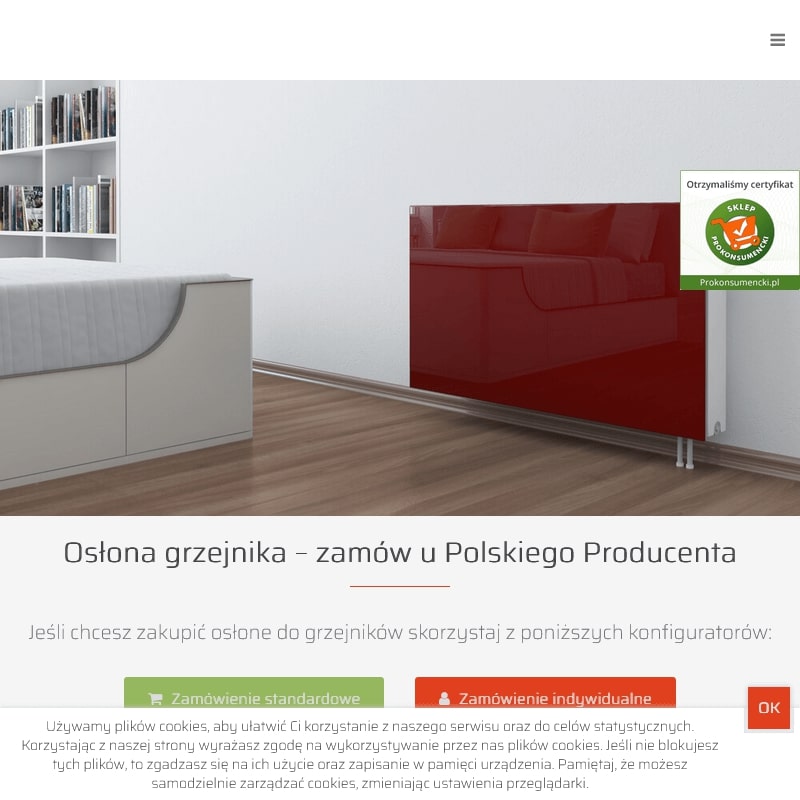 Osłona grzejnika żeliwnego