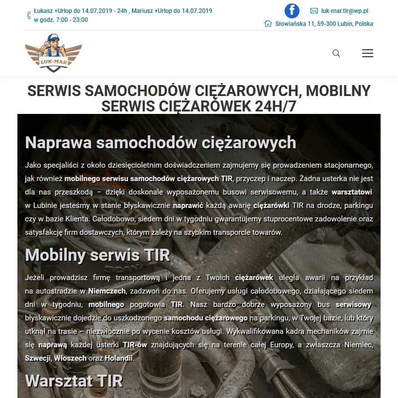 Serwis samochodów ciężarowych w Lubinie